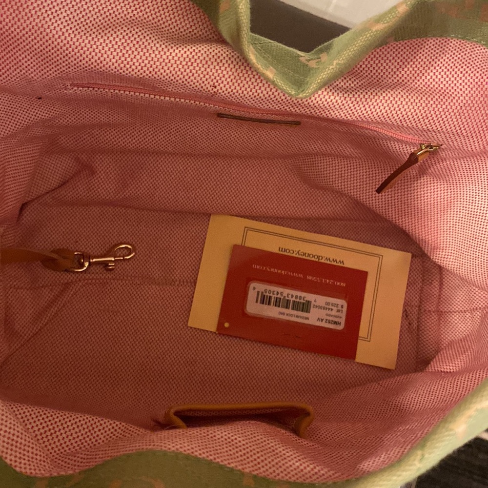 LIKE NEW Dooney & Bourke Green Canvas Shoulder Bag - Picture 9 of 10